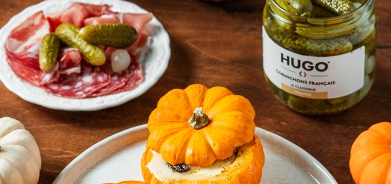 JACK BE LITTLE SQUASH STUFFED WITH MONT D'OR AND MUSHROOMS