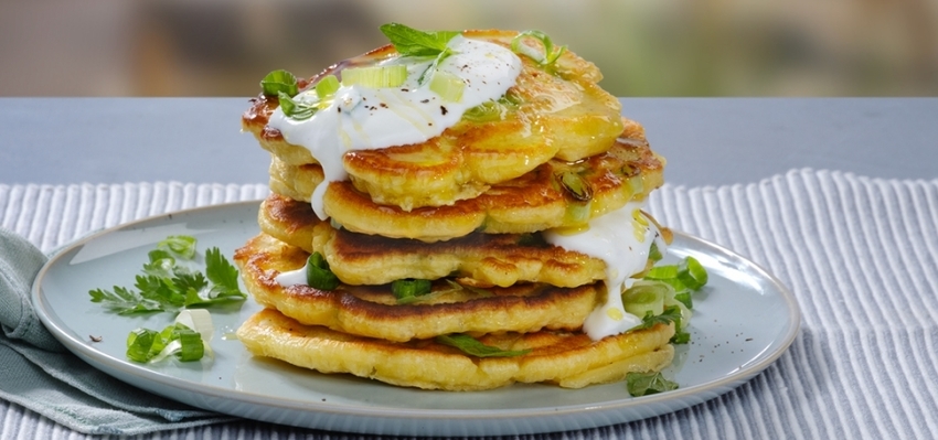 YOGURT & HERB PANCAKES