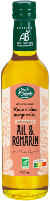 Huile d'olive vierge extra BIO saveur Ail & Romarin 50 cl