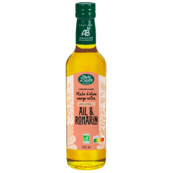 Huile d'olive vierge extra BIO saveur Ail & Romarin 50 cl