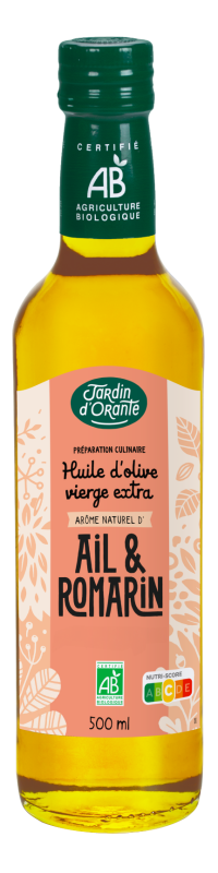 Huile d'olive vierge extra BIO saveur Ail & Romarin 50 cl