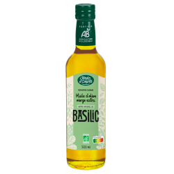 Huile d'olive vierge extra BIO saveur Basilic 50 cl