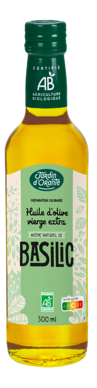 Huile d'olive vierge extra BIO saveur Basilic 50 cl