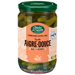 Cornichons Extra Fins Aigre Doux aux 3 Herbes 72 cl