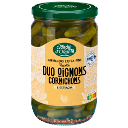 Duo Oignons Cornichons et Estragon Frais 72 cl